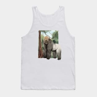 Watercolor gorilla staring Tank Top